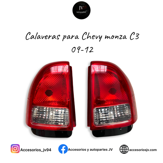 Par de calaveras para Chevy monza C3 2009-2012